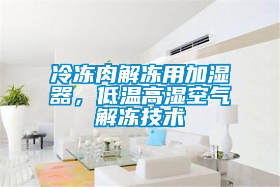 冷凍肉解凍用加濕器，低溫高濕空氣解凍技術