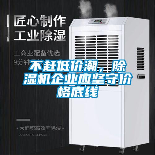不趕低價潮，除濕機企業應堅守價格底線