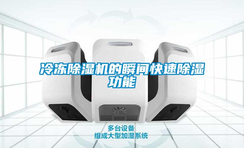 冷凍除濕機的瞬間快速除濕功能