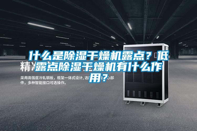 什么是除濕干燥機露點？低露點除濕干燥機有什么作用？