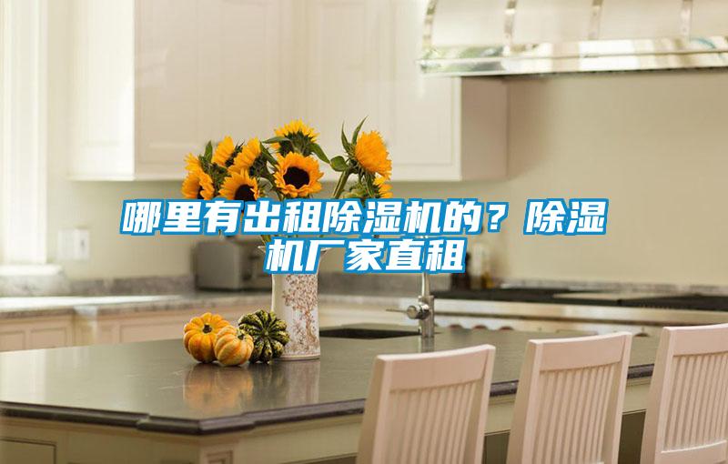 哪里有出租除濕機的？除濕機廠家直租