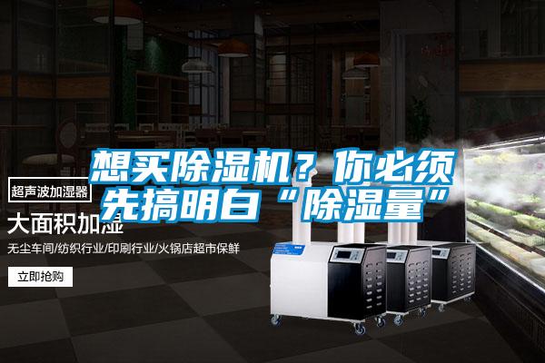 想買除濕機？你必須先搞明白“除濕量”