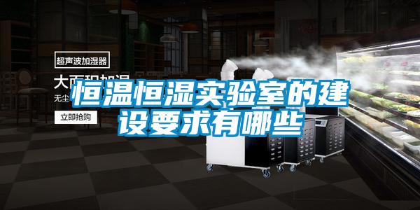 恒溫恒濕實驗室的建設要求有哪些