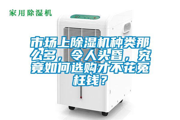市場上除濕機種類那么多，令人頭昏，究竟如何選購才不花冤枉錢？