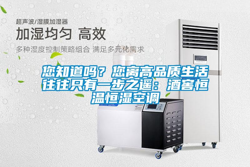 您知道嗎？您離高品質生活往往只有一步之遙：酒窖恒溫恒濕空調