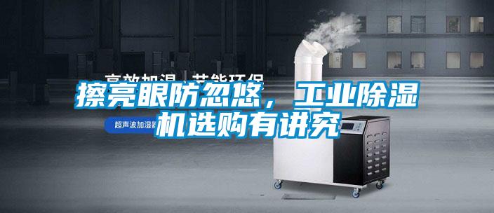 擦亮眼防忽悠，工業除濕機選購有講究