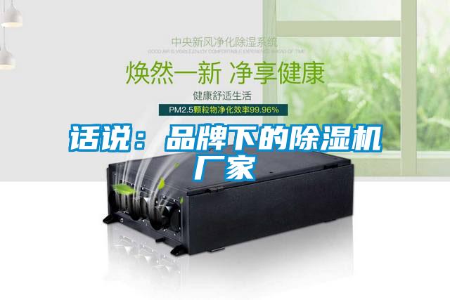話說：品牌下的除濕機廠家