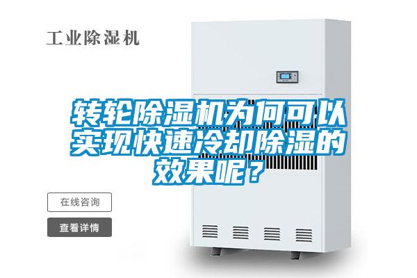 轉輪除濕機為何可以實現快速冷卻除濕的效果呢？