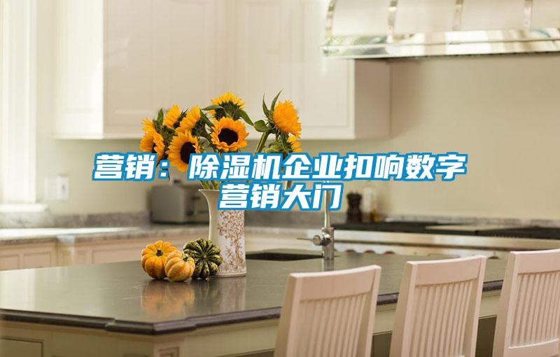 營(yíng)銷：除濕機(jī)企業(yè)扣響數(shù)字營(yíng)銷大門