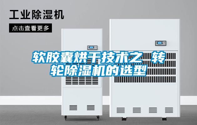 軟膠囊烘干技術之 轉輪除濕機的選型