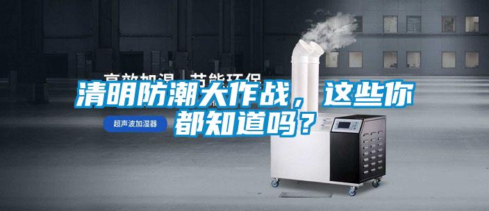 清明防潮大作戰，這些你都知道嗎？