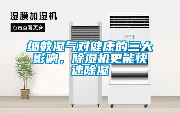 細數濕氣對健康的三大影響，除濕機更能快速除濕