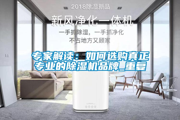 專家解讀：如何選購真正專業(yè)的除濕機品牌_重復(fù)