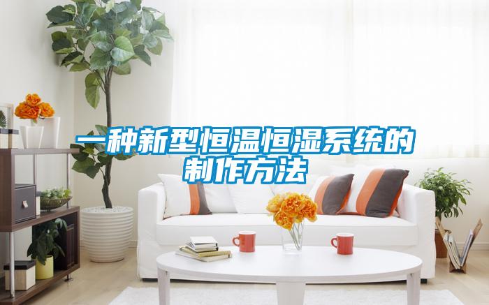 一種新型恒溫恒濕系統的制作方法