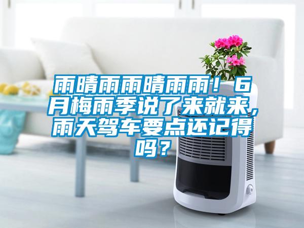 雨晴雨雨晴雨雨！6月梅雨季說了來就來，雨天駕車要點還記得嗎？