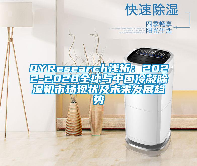 QYResearch淺析：2022-2028全球與中國冷凝除濕機市場現狀及未來發展趨勢