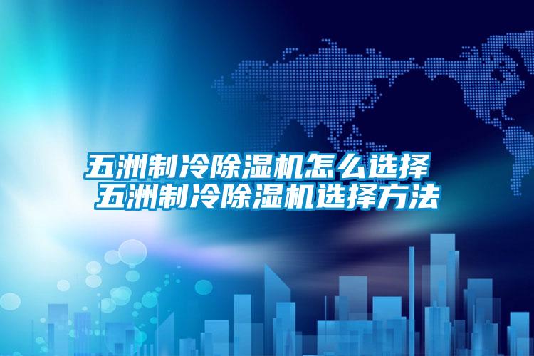 五洲制冷除濕機怎么選擇 五洲制冷除濕機選擇方法
