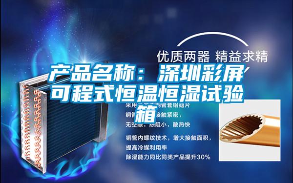 產品名稱：深圳彩屏可程式恒溫恒濕試驗箱