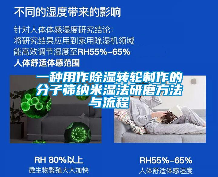 一種用作除濕轉輪制作的分子篩納米濕法研磨方法與流程