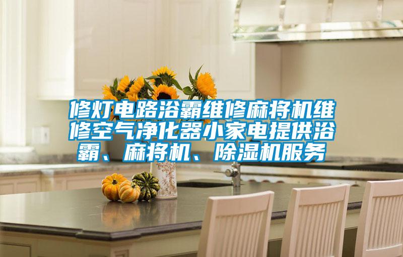 修燈電路浴霸維修麻將機維修空氣凈化器小家電提供浴霸、麻將機、除濕機服務