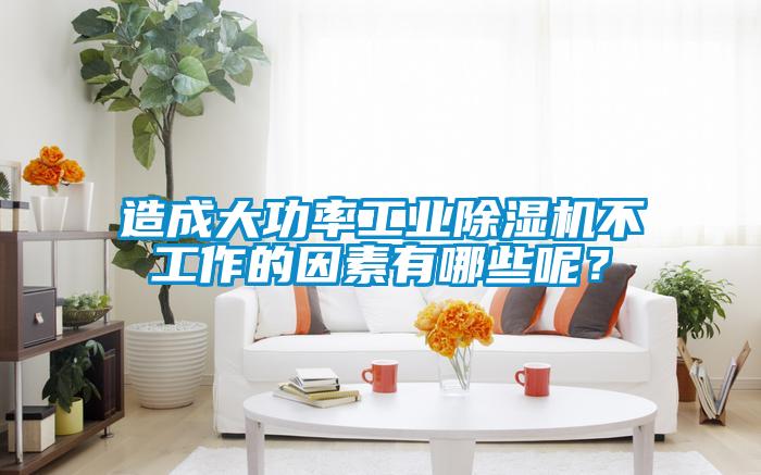 造成大功率工業除濕機不工作的因素有哪些呢？