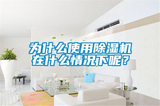 為什么使用除濕機在什么情況下呢？