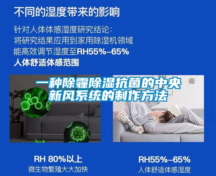 一種除霾除濕抗菌的中央新風系統的制作方法