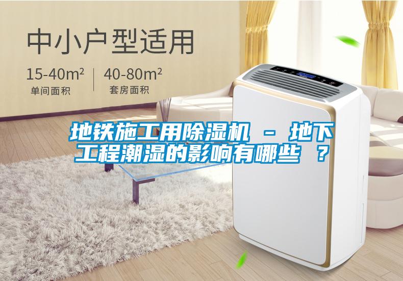 地鐵施工用除濕機 - 地下工程潮濕的影響有哪些 ？