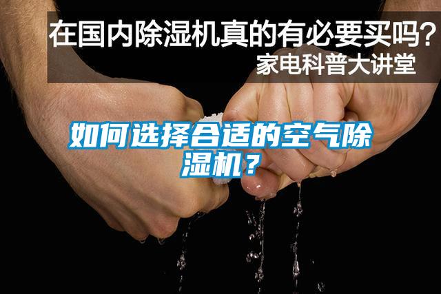 如何選擇合適的空氣除濕機？