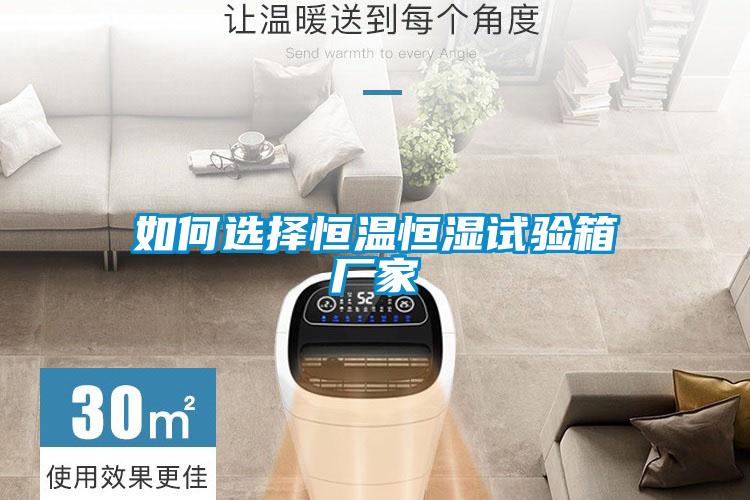 如何選擇恒溫恒濕試驗箱廠家
