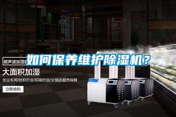 如何保養維護除濕機？