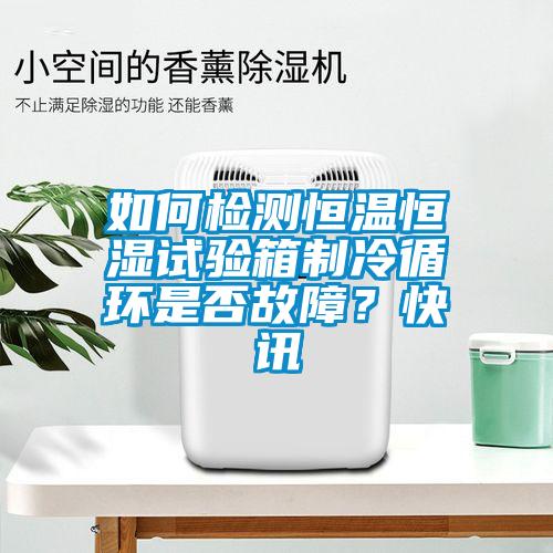 如何檢測恒溫恒濕試驗箱制冷循環(huán)是否故障？快訊