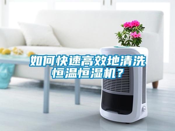 如何快速高效地清洗恒溫恒濕機？