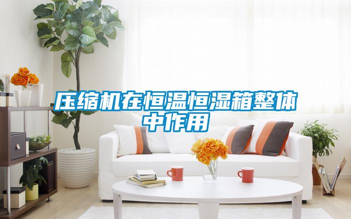 壓縮機在恒溫恒濕箱整體中作用