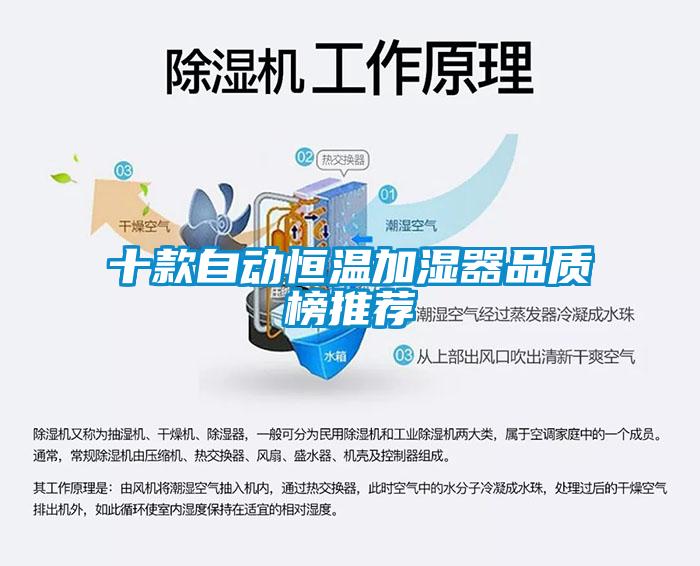 十款自動恒溫加濕器品質榜推薦
