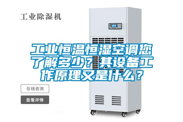 工業恒溫恒濕空調您了解多少？其設備工作原理又是什么？