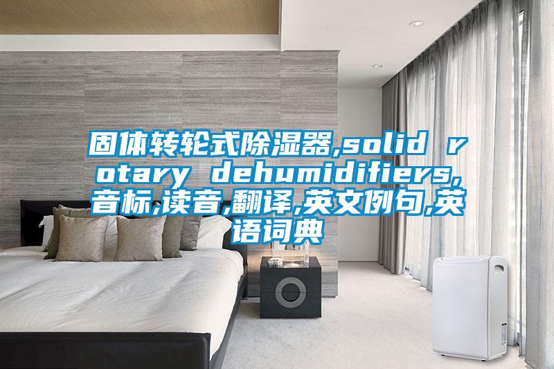 固體轉輪式除濕器,solid rotary dehumidifiers,音標,讀音,翻譯,英文例句,英語詞典