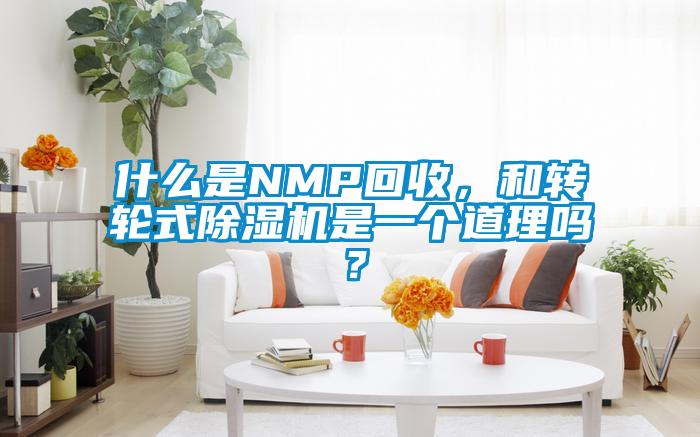 什么是NMP回收，和轉輪式除濕機是一個道理嗎？