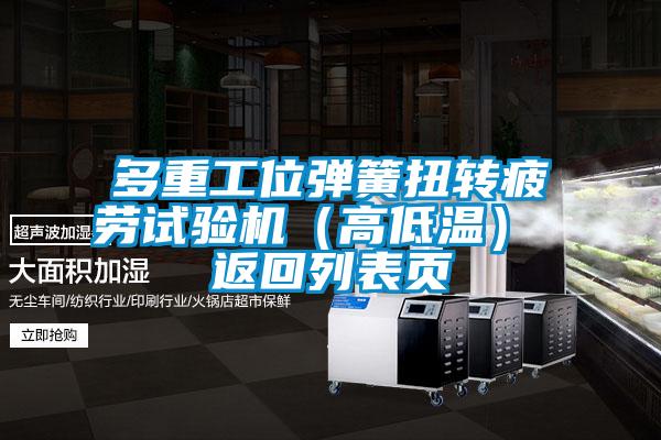 多重工位彈簧扭轉疲勞試驗機（高低溫） 返回列表頁