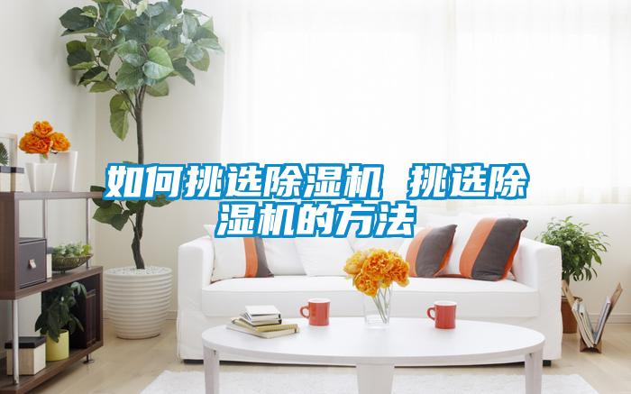 如何挑選除濕機 挑選除濕機的方法