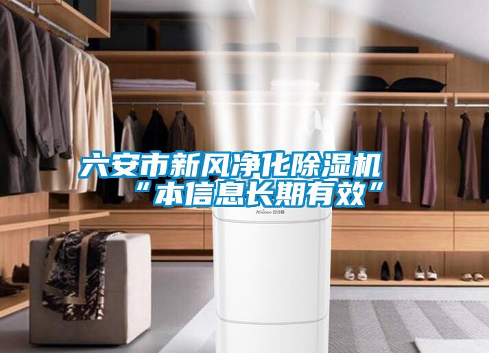 六安市新風凈化除濕機“本信息長期有效”