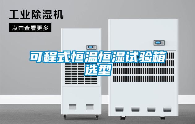 可程式恒溫恒濕試驗箱選型