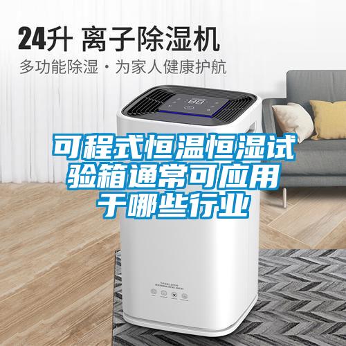 可程式恒溫恒濕試驗箱通常可應用于哪些行業