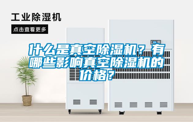 什么是真空除濕機？有哪些影響真空除濕機的價格？