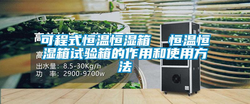 可程式恒溫恒濕箱  恒溫恒濕箱試驗(yàn)箱的作用和使用方法