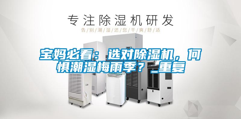 寶媽必看：選對除濕機，何懼潮濕梅雨季？_重復