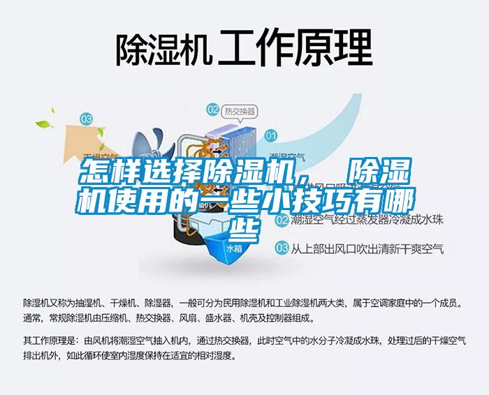 怎樣選擇除濕機， 除濕機使用的一些小技巧有哪些