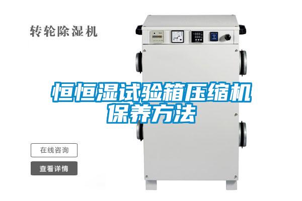 恒恒濕試驗箱壓縮機保養方法