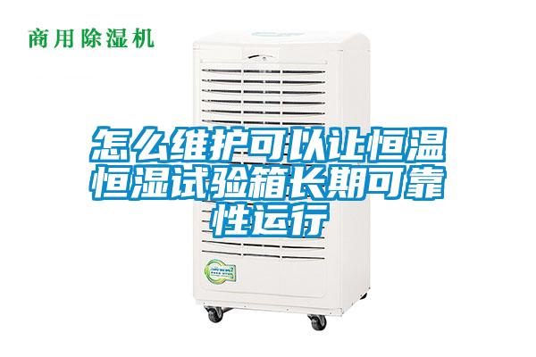 怎么維護可以讓恒溫恒濕試驗箱長期可靠性運行