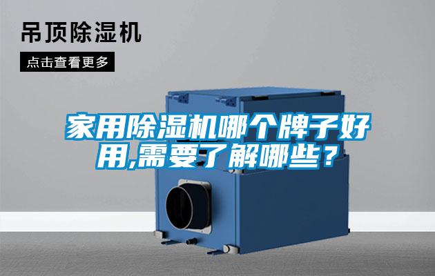 家用除濕機哪個牌子好用,需要了解哪些？